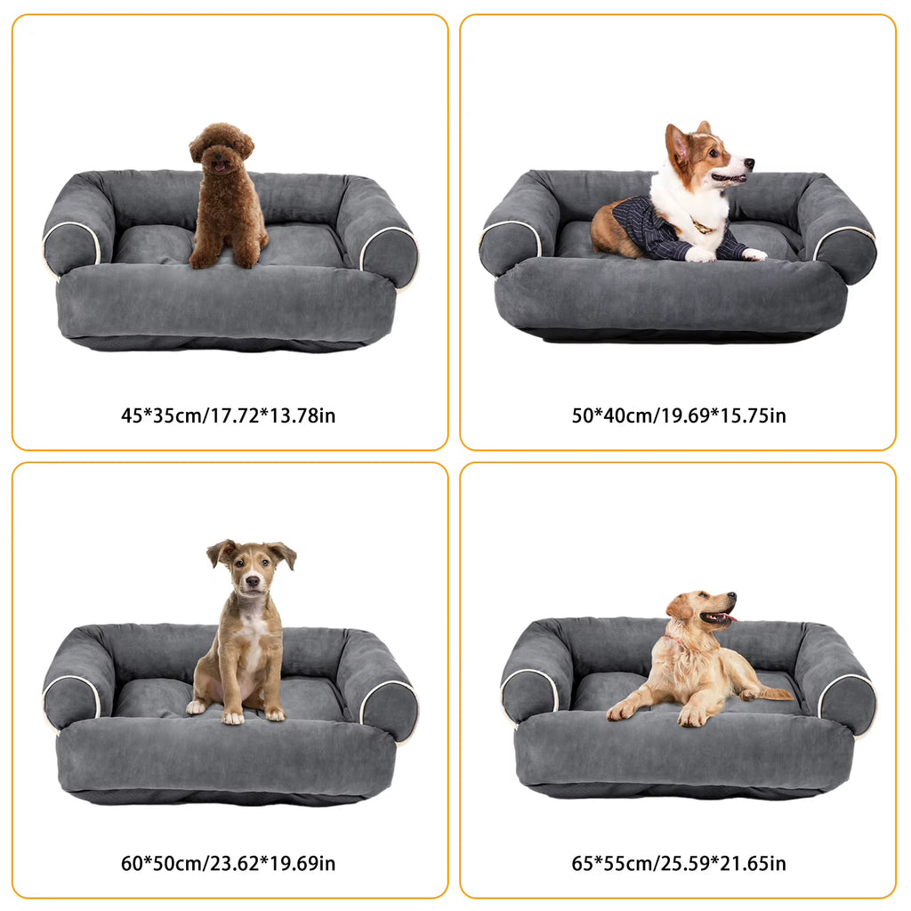 Orthopedic Dog Sofa Bed Anti-Slip Breathable Luxury Pet Bed Cushion Dog Pillow Bed Dog Cuddler Sleeping Bed for Large Medium Sma