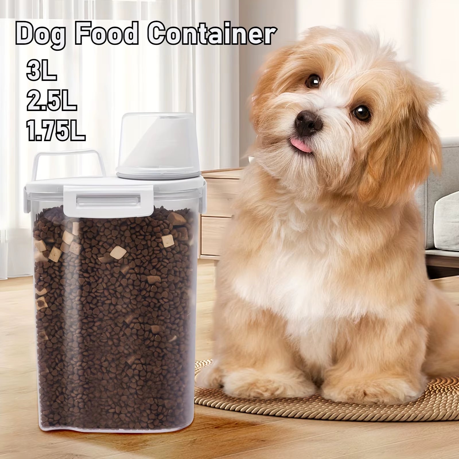 Dog Food Container Sealed Dog Food Storage Box with Lid - Moisture & Leak-Proof, Ideal for Dog Food, Cat Food, Pet Snacks