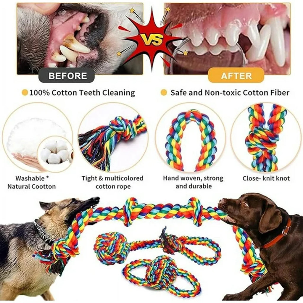13 PCS Chew Toys for Aggressive Chewers, Large Dogs, Indestructible Rope Toy for Large Breed Dog, Outdoor Dog Toys