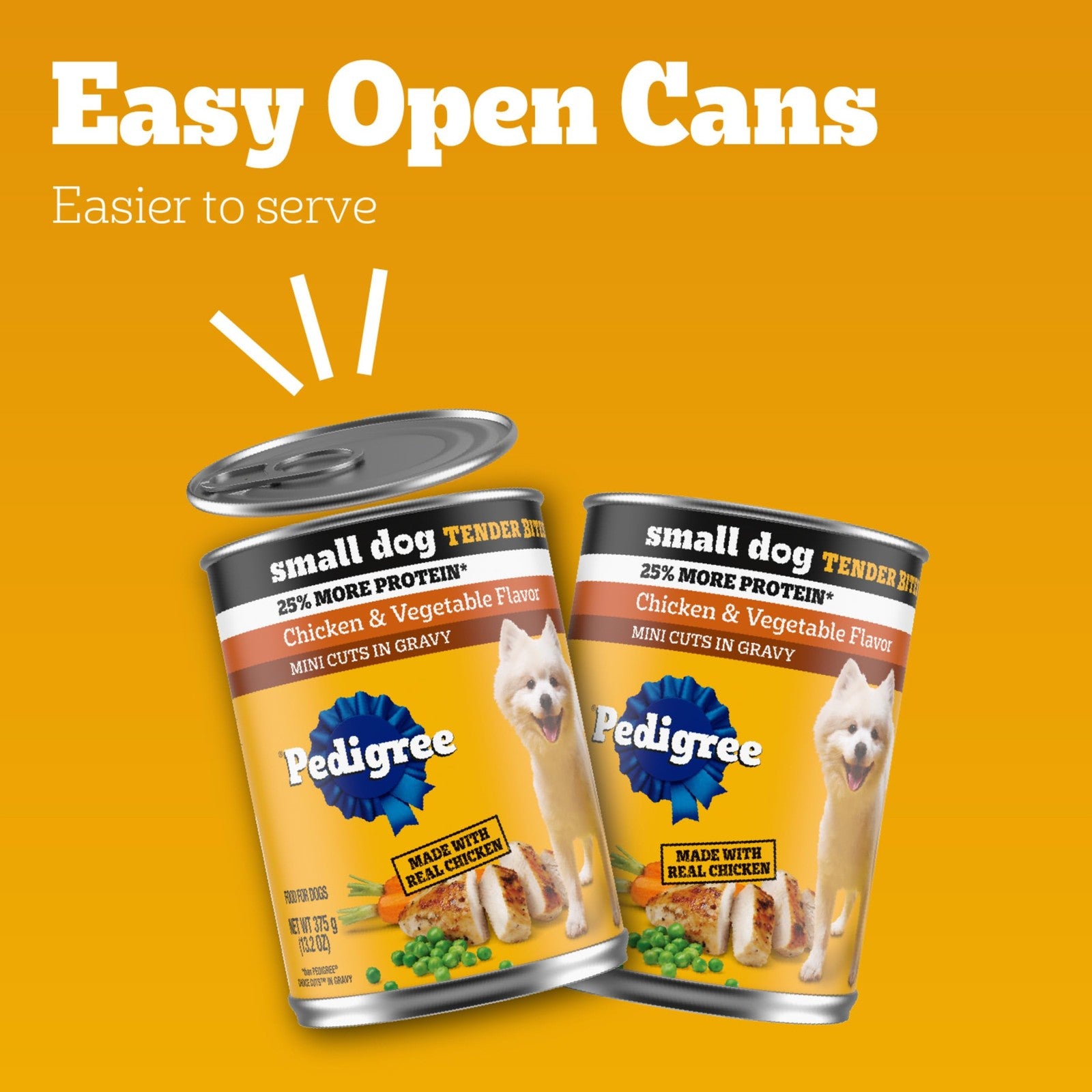 Pedigree Small Dog Tender Bites in Gravy, Chicken & Vegetable Flavor Canned Wet