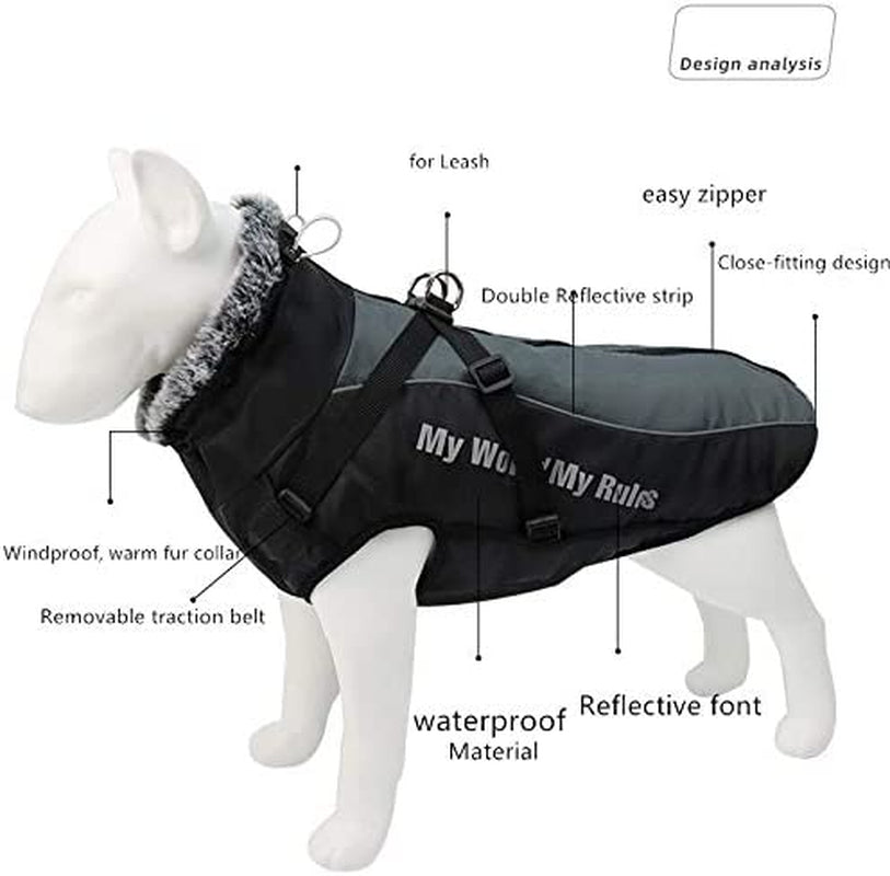 Dog Clothes Warm Autumn and Winter Big Dog Jackets Waterproof Thicken Cotton Costumes for Big Dogs Coat