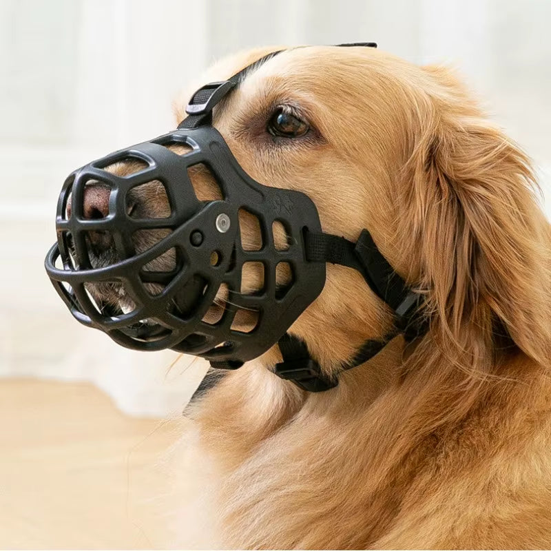 Silicone Dog Muzzle Anti-Biting Breathable Mouth Mask for Medium Large Dog Accessories Safe Comfortable Outdoor Supplies