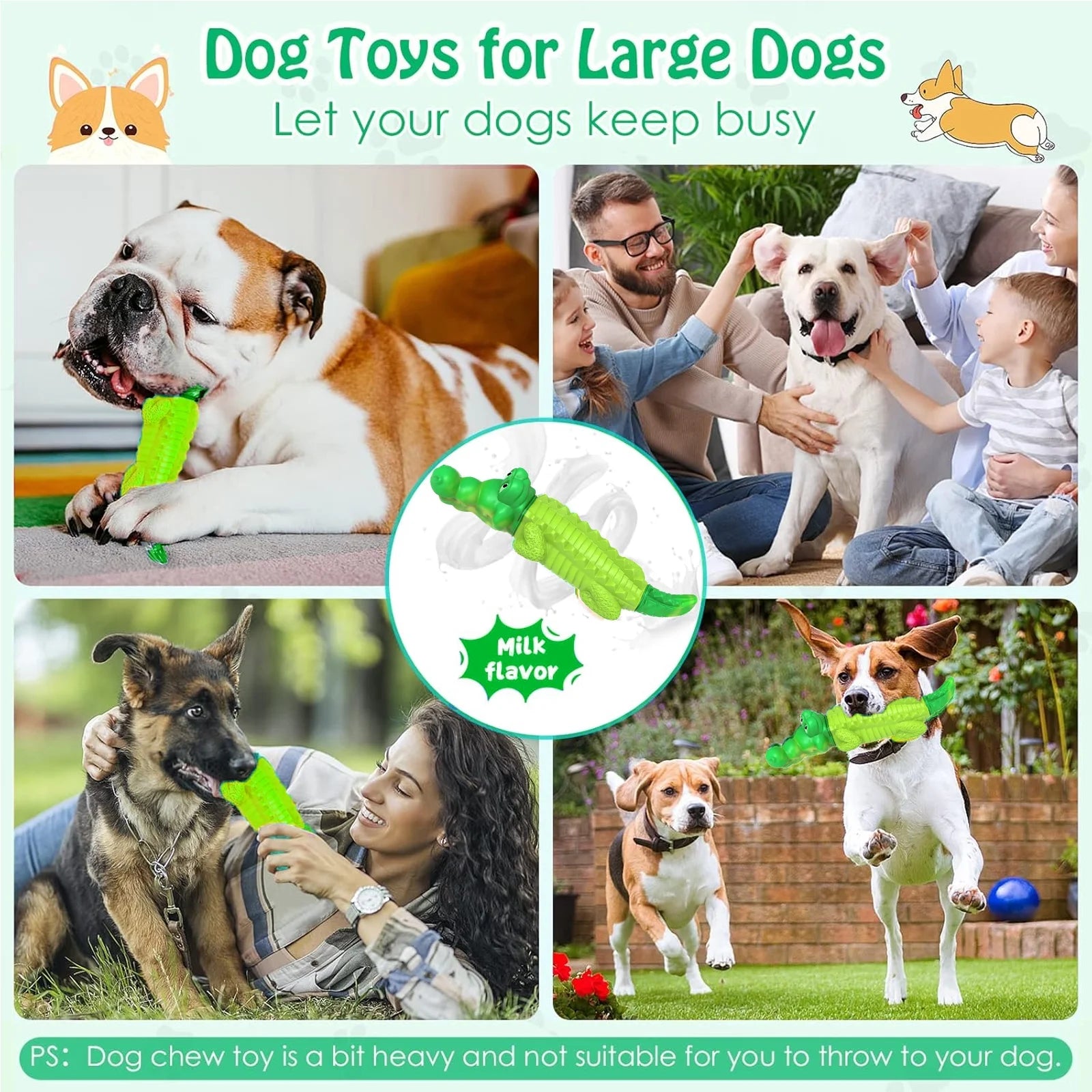 Dog Chew Toys for Aggressive Chewers Tough Dog Toys for Large Dogs Indestructible Dog Toys Heavy Duty Dog Toys for Small Medium Large Dogs Breed