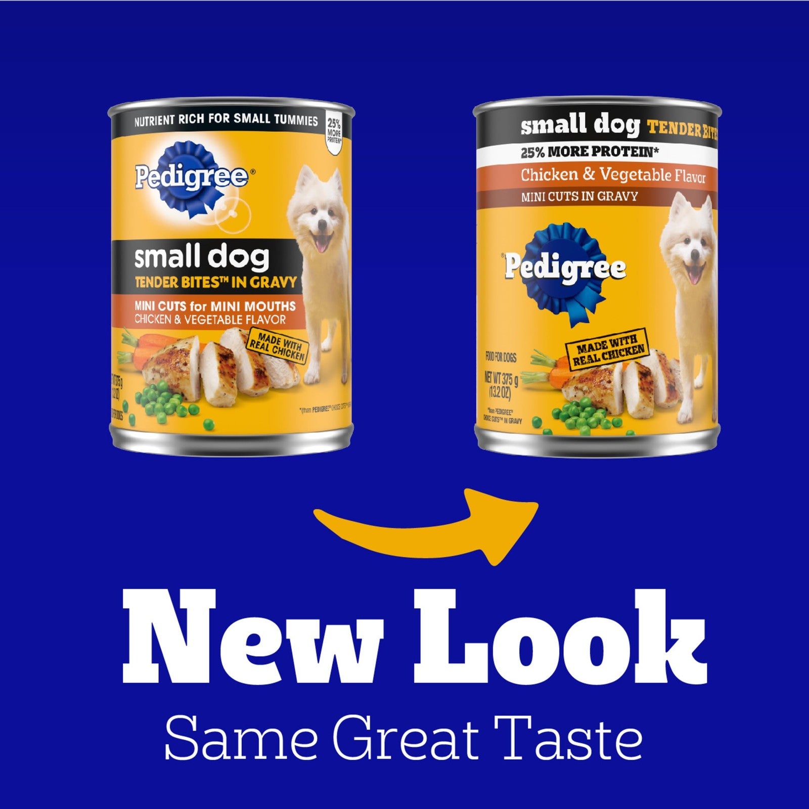 Pedigree Small Dog Tender Bites in Gravy, Chicken & Vegetable Flavor Canned Wet