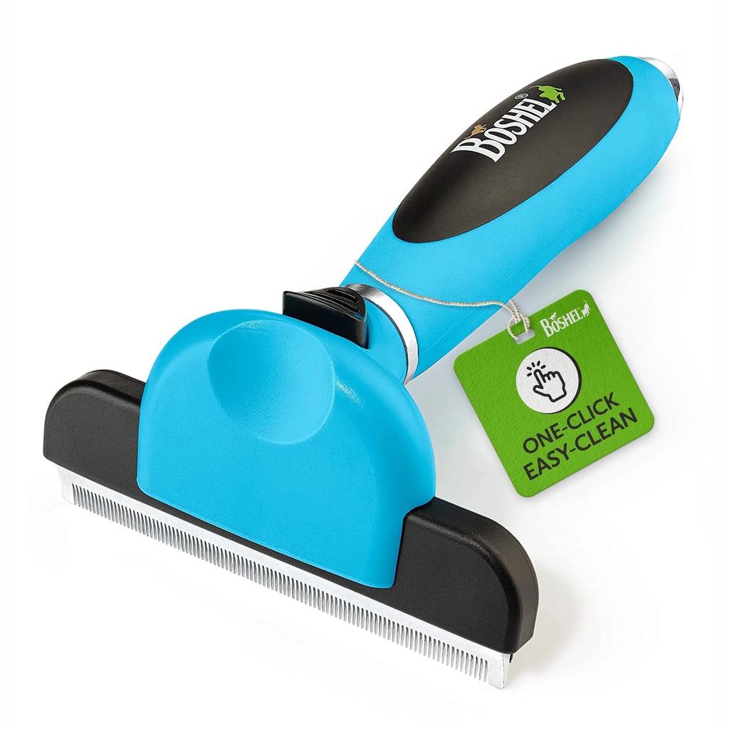 De-Shedding Brush for Dogs, Anti-Slip Handle, Stainless Steel Undercoat Grooming Tool