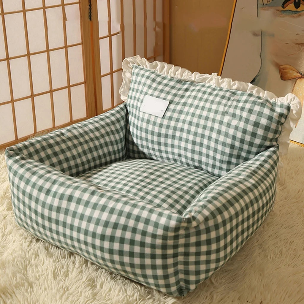 Durability Pet Sofa Washable Dog Couch Dog Couch Corduroys Fleece Dog Bed for Pet Easy Removable Cover