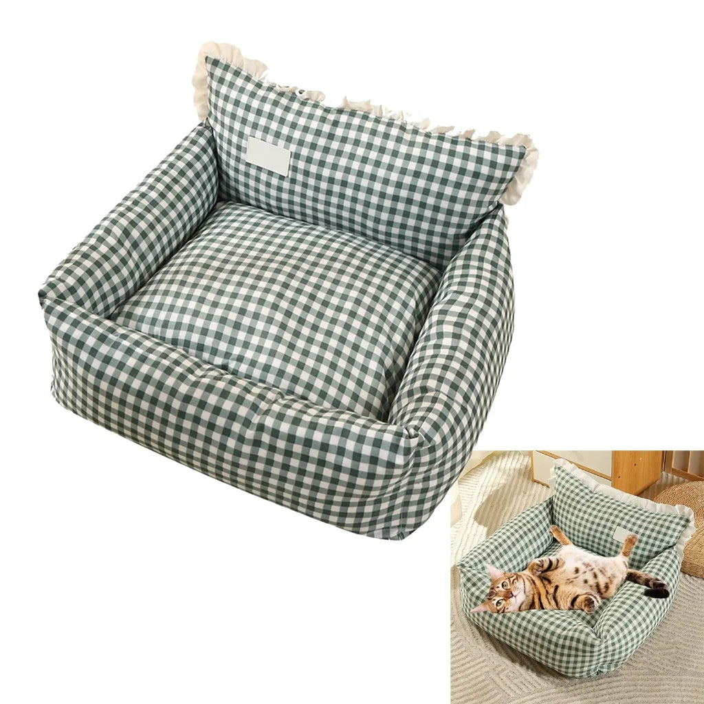 Durability Pet Sofa Washable Dog Couch Dog Couch Corduroys Fleece Dog Bed for Pet Easy Removable Cover